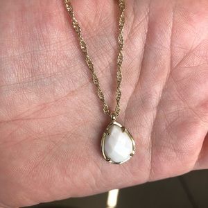 Kendra Scott white teardrop necklace